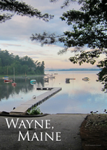 Playing cards featuring Wayne, Maine in summer.