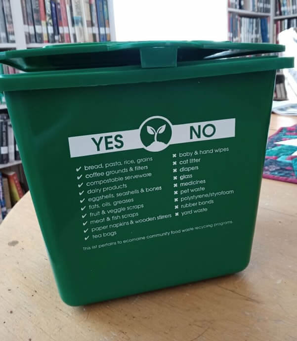 Compost Bin from the Cary Memorial Library, Wayne, Maine.